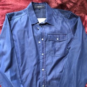 Gucci Blue Button Shirt